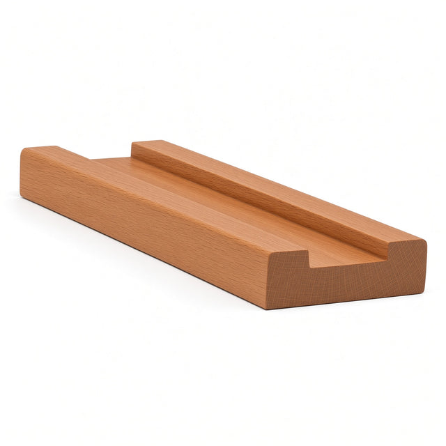 6000S 3/4" x 2-1/2" Contemporary Shoerail, Plowed 1-1/4", American Cherry