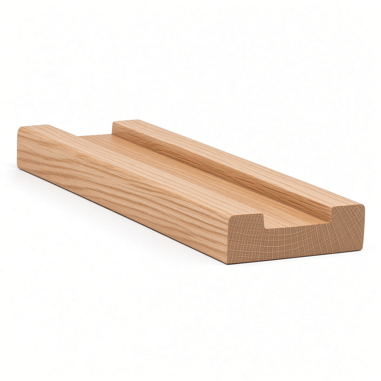 6000S 3/4" x 2-1/2" Contemporary Shoerail, Plowed 1-1/4", Ash