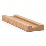 6000S 3/4" x 2-1/2" Contemporary Shoerail, Plowed 1-1/4", Ash