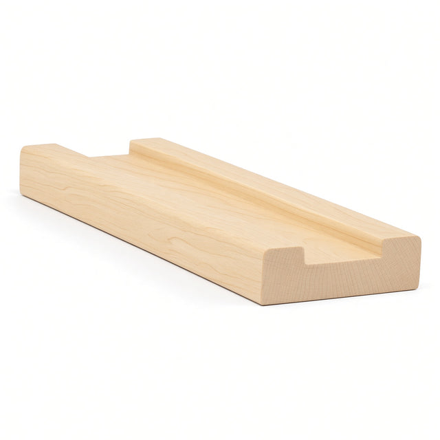 6000S 3/4" x 2-1/2" Contemporary Shoerail, Plowed 1-1/4", Birch
