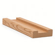 6000S 3/4" x 2-1/2" Contemporary Shoerail, Plowed 1-1/4", Hickory