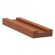 6000S 3/4" x 2-1/2" Contemporary Shoerail, Plowed 1-1/4", Mahogany