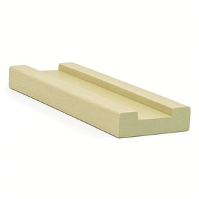 6000S 3/4" x 2-1/2" Contemporary Shoerail, Plowed 1-1/4", Poplar