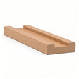 6000S 3/4" x 2-1/2" Contemporary Shoerail, Plowed 1-1/4", White Oak