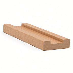 6000S 3/4" x 2-1/2" Contemporary Shoerail, Plowed 1-1/4", White Oak