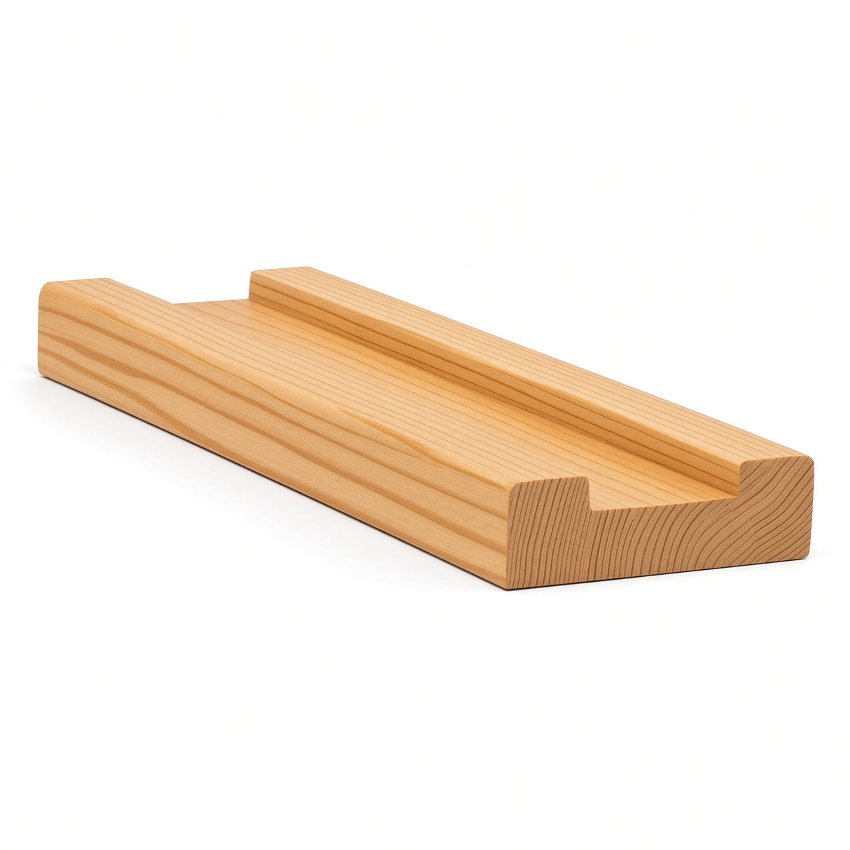 6000S 3/4" x 2-1/2" Contemporary Shoerail, Plowed 1-1/4", Yellow Pine