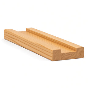 6000S 3/4" x 2-1/2" Contemporary Shoerail, Plowed 1-1/4", Yellow Pine
