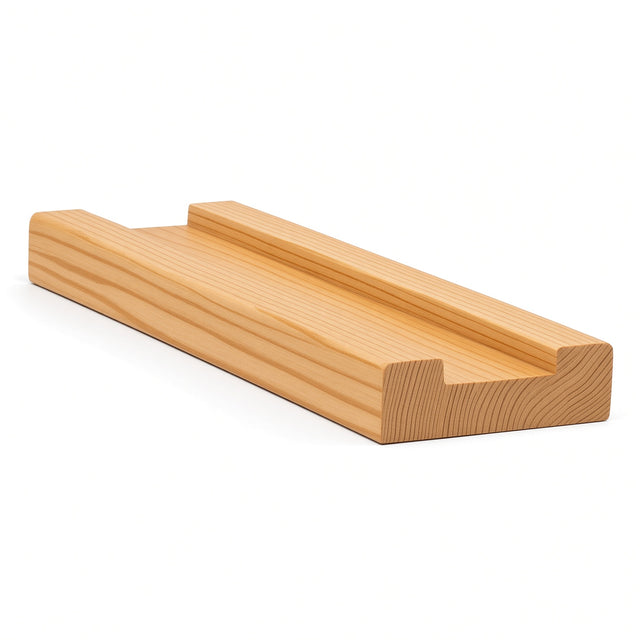 6000S 3/4" x 2-1/2" Contemporary Shoerail, Plowed 1-1/4", Yellow Pine