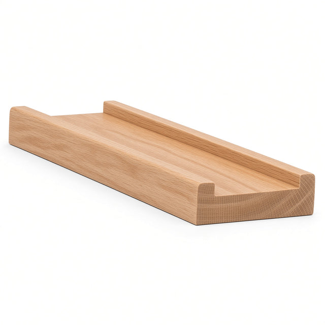 6001S 3/4" x 2-1/2" Contemporary Shoerail, Plowed 1-3/4", White Oak