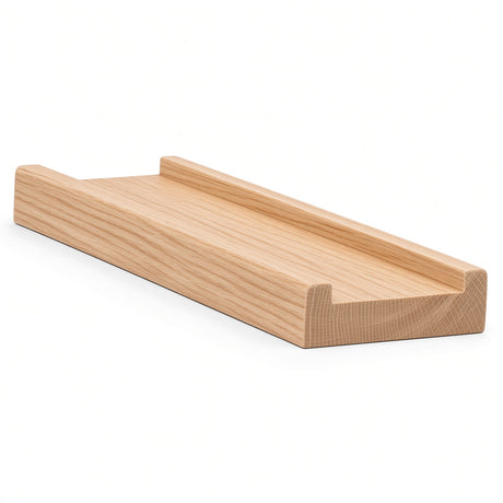 6001S 3/4" x 2-1/2" Contemporary Shoerail, Plowed 1-3/4", Ash