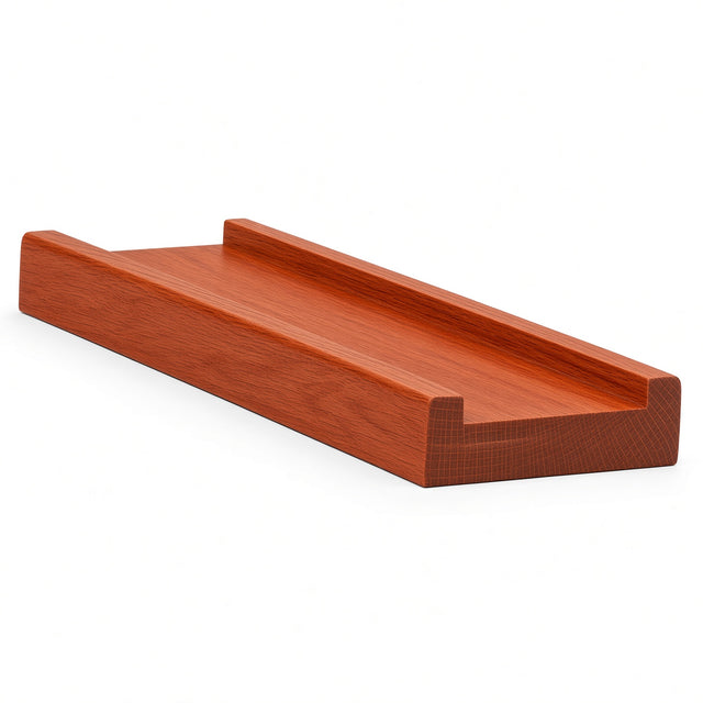 6001S 3/4" x 2-1/2" Contemporary Shoerail, Plowed 1-3/4", Brazilian Cherry