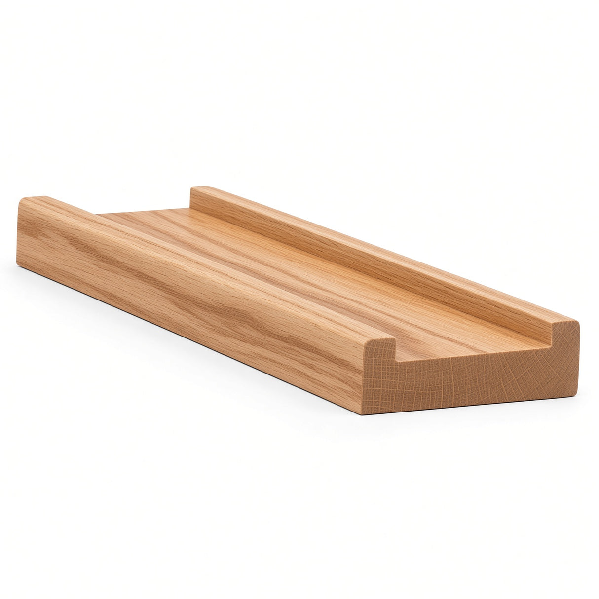 6001S 3/4" x 2-1/2" Contemporary Shoerail, Plowed 1-3/4", Hickory
