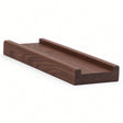 6001S 3/4" x 2-1/2" Contemporary Shoerail, Plowed 1-3/4", Walnut