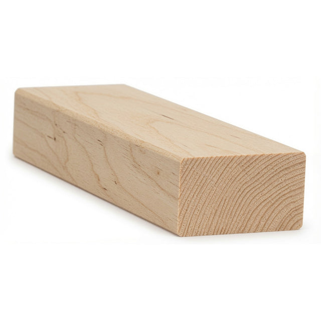 6002 2-3/4" x 1-9/16" Flat Bottom Contemporary Handrail, Birch