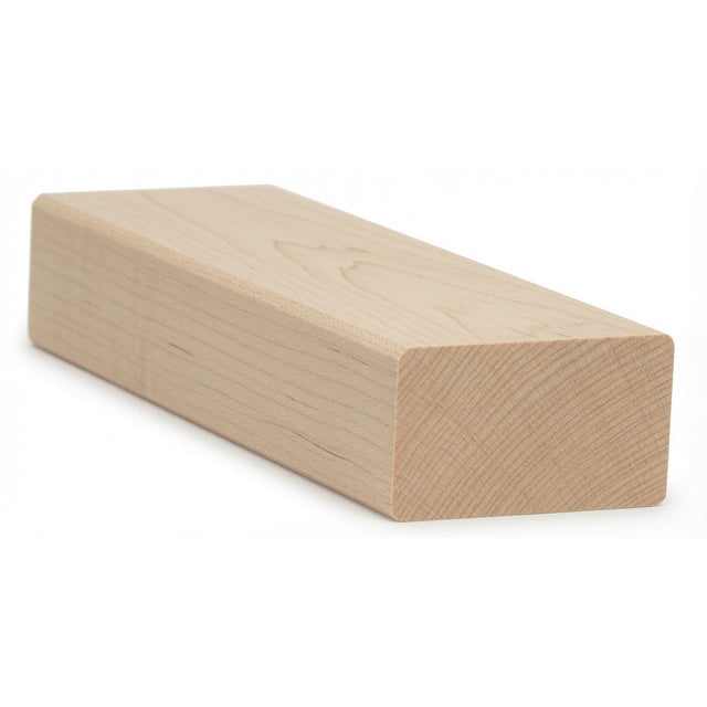 6002 2-3/4" x 1-9/16" Flat Bottom Contemporary Handrail, Hard Maple