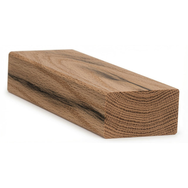 6002 2-3/4" x 1-9/16" Flat Bottom Contemporary Handrail, Hickory