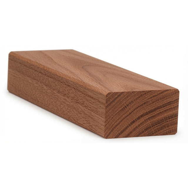 6002 2-3/4" x 1-9/16" Flat Bottom Contemporary Handrail, Mahogany