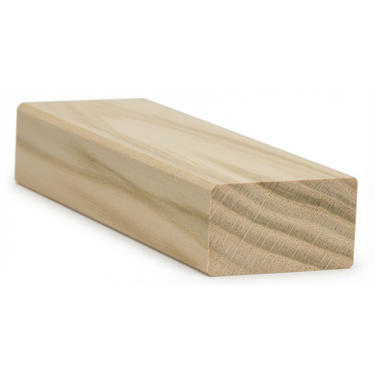 6002 2-3/4" x 1-9/16" Flat Bottom Contemporary Handrail, Poplar