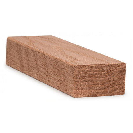 6002 2-3/4" x 1-9/16" Flat Bottom Contemporary Handrail, Red Oak