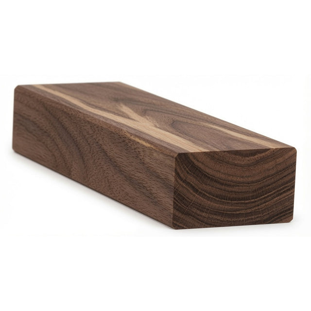 6002 2-3/4" x 1-9/16" Flat Bottom Contemporary Handrail, Walnut