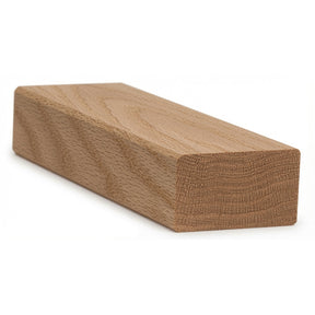 6002 2-3/4" x 1-9/16" Flat Bottom Contemporary Handrail, White Oak