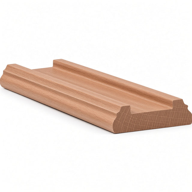 6045 (6005) Traditional Shoerail Plowed for 1-1/4" Balusters, Beech