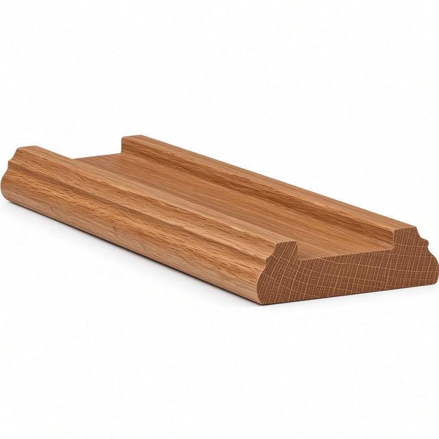 6045 (6005) Traditional Shoerail Plowed for 1-1/4" Balusters, Red Oak