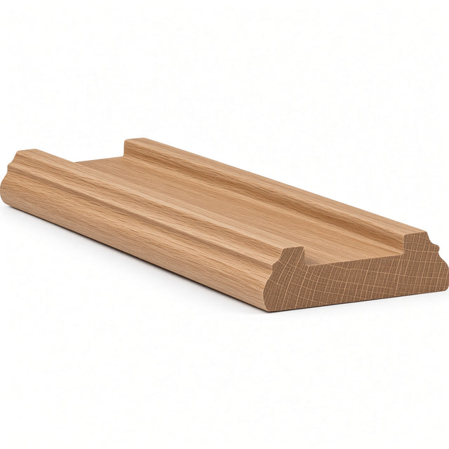 6045 (6005) Traditional Shoerail Plowed for 1-1/4" Balusters, White Oak
