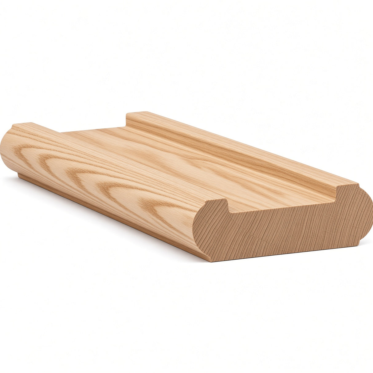 6046 (6006) Traditional Shoerail Plowed for 1-3/4" Balusters, Ash