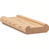 6046 (6006) Traditional Shoerail Plowed for 1-3/4" Balusters, Ash