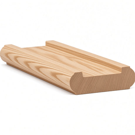 6046 (6006) Traditional Shoerail Plowed for 1-3/4" Balusters, Ash