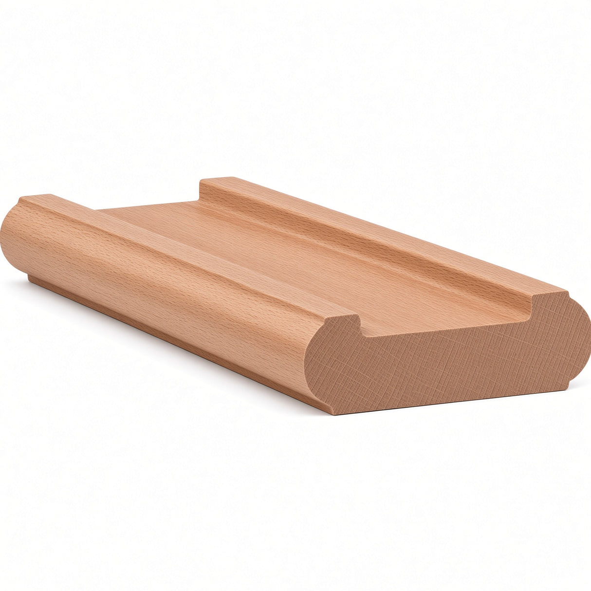 6046 (6006) Traditional Shoerail Plowed for 1-3/4" Balusters, Beech