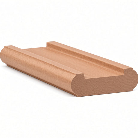 6046 (6006) Traditional Shoerail Plowed for 1-3/4" Balusters, Beech
