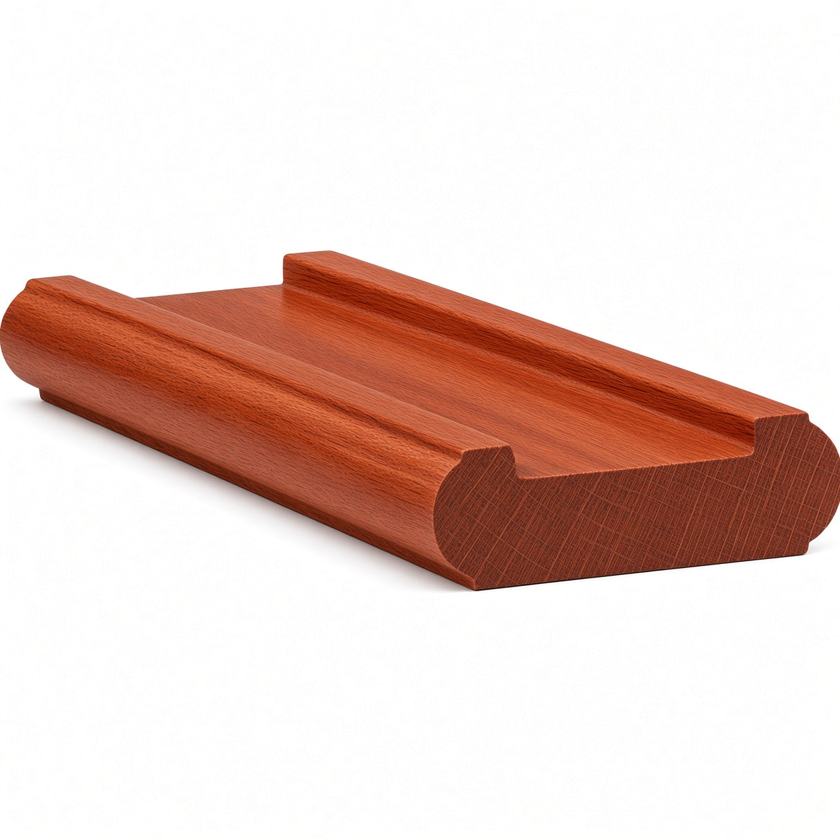 6046 (6006) Traditional Shoerail Plowed for 1-3/4" Balusters, Brazilian Cherry