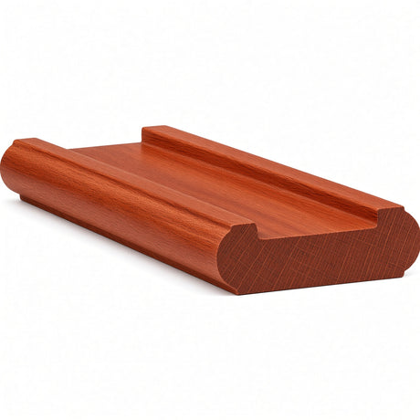6046 (6006) Traditional Shoerail Plowed for 1-3/4" Balusters, Brazilian Cherry