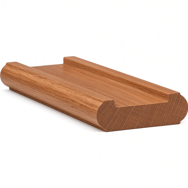 6046 (6006) Traditional Shoerail Plowed for 1-3/4" Balusters, Red Oak