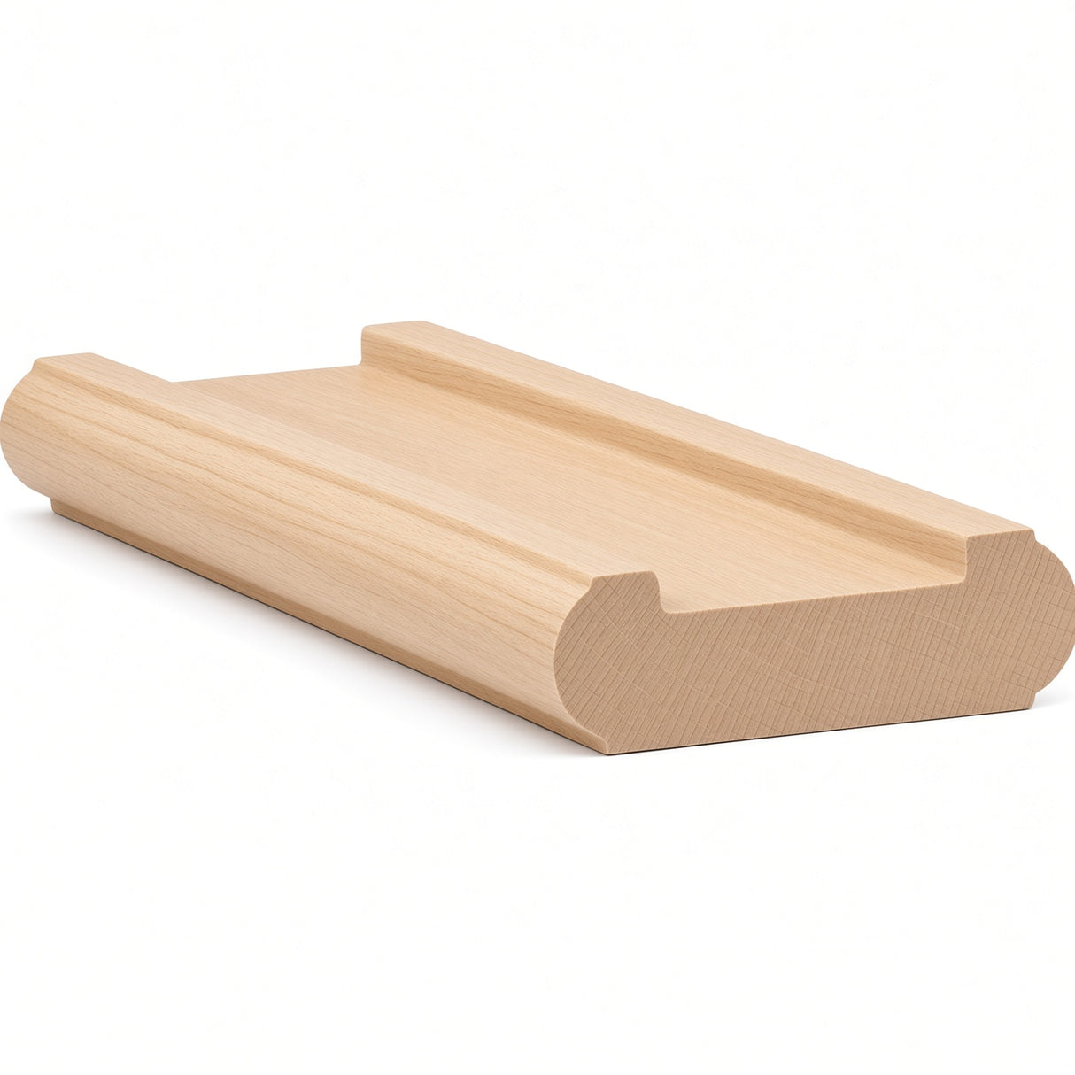 6046 (6006) Traditional Shoerail Plowed for 1-3/4" Balusters, Soft Maple