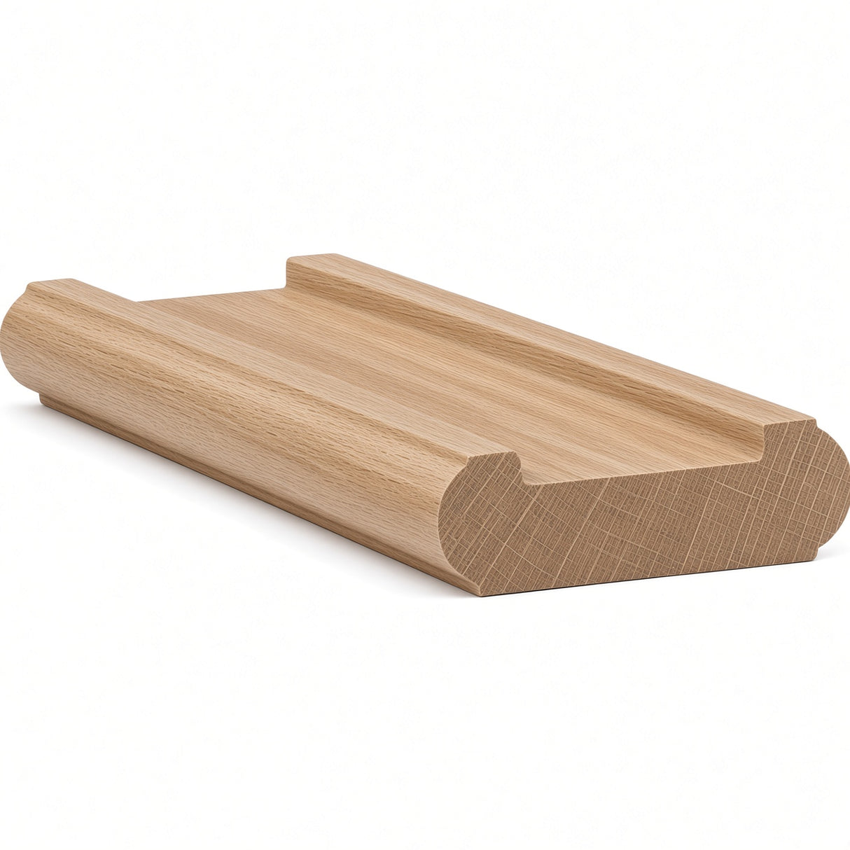 6046 (6006) Traditional Shoerail Plowed for 1-3/4" Balusters, White Oak