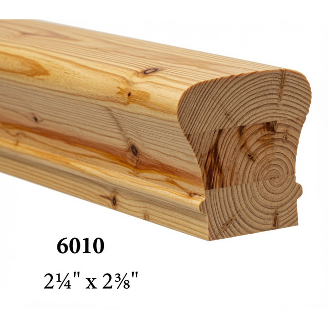 6010 2-1/4" x 2-3/8" Handrail, Yellow Pine