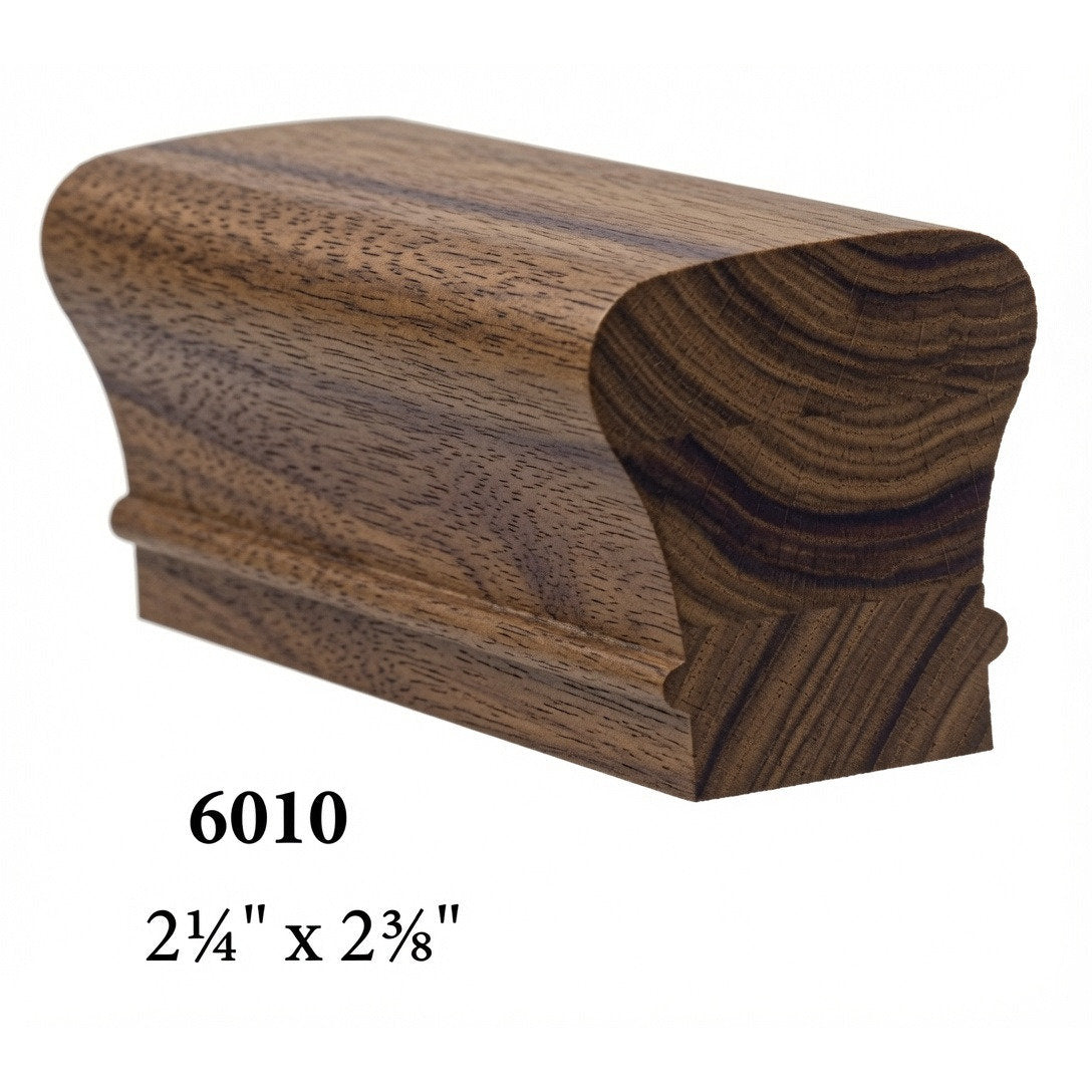 6010 2-1/4" x 2-3/8" Handrail - Walnut