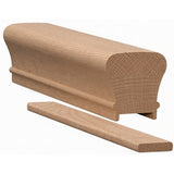 6010P Plowed 2-1/4" x 2-3/8" Handrail, Red Oak