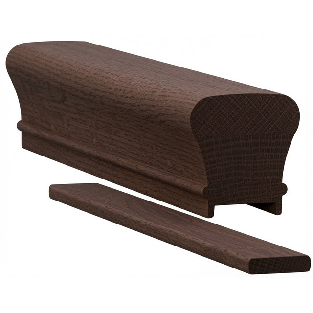 6010P Plowed 2-1/4" x 2-3/8" Handrail, Walnut