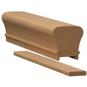 6010P Plowed 2-1/4" x 2-3/8" Handrail, White Oak
