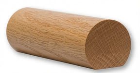 6040 1-5/8" x 1-3/48" Round Handrail with Flat Bottom, Ash
