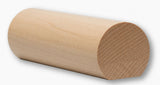 6040 1-5/8" x 1-3/48" Round Handrail with Flat Bottom, Birch