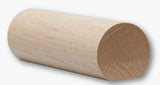 6040 1-5/8" x 1-3/48" Round Handrail with Flat Bottom, Hard Maple