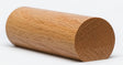 6040 1-5/8" x 1-3/48" Round Handrail with Flat Bottom, Red Oak