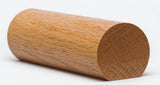 6040 1-5/8" x 1-3/48" Round Handrail with Flat Bottom, Red Oak