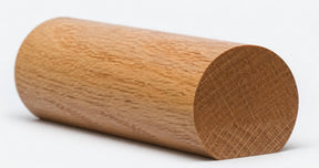 6040 1-5/8" x 1-3/48" Round Handrail with Flat Bottom, Red Oak