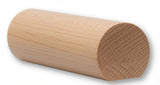 6040 1-5/8" x 1-3/48" Round Handrail with Flat Bottom, Soft Maple